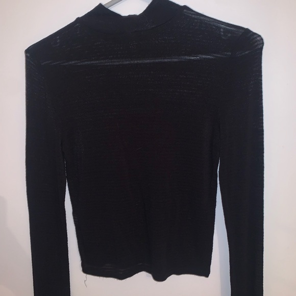 [M]👚F21 mock neck sheer top - Picture 4 of 5